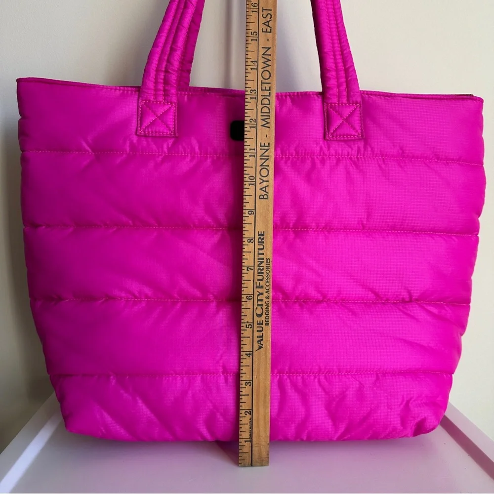 UGG Krystal Puffer Tote Bag Channel Quilted Pink Rock Rose - Picture 10 of 17